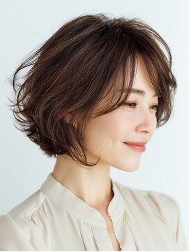 クラゲヘアー/小顔/ココアベージュ/オリーブグレー/川西