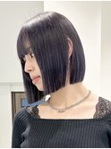 ブリーチなし/ラベンダー/似合わせカット/透明感暗髪