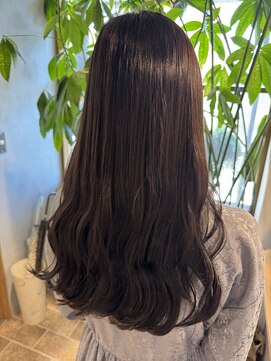 バンブーグラス(Bamboo grass) 暗髪グレージュカラー　透明感カラー