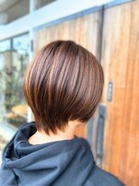 シャポン ショートレイヤー×ライトベージュブラウン