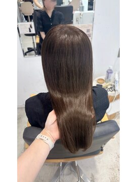 ビューバイネオリーブ 用賀店(Beau'r by neolive) ストレートパーマ縮毛矯正ダークパープル夏ミルクブラウン[用賀]