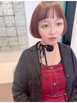 アース いわき店(HAIR&MAKE EARTH)&nbsp;丸みショートボブ×暖色ブラウン