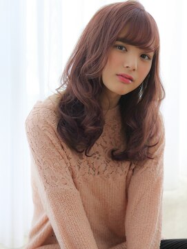 マイラ 銀座(myla) ふわふわ巻髪ヘア銀座大人可愛い小顔バングフェミニティピンク