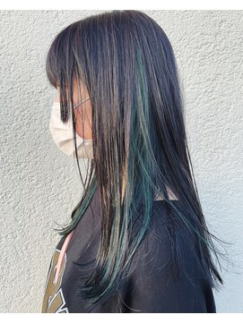 コントラスト ヘアーメイク(contra sto hair make) グリーンインナー〈米澤〉