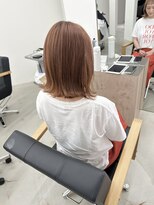 ヴィンスジオ 岐阜駅南(vince gio)&nbsp;オレンジベージュ/ブリーチなし/ミディアムボブ