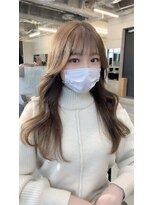 アリュウル 表参道 青山(Allure) ブリーチ無し明るめベージュカラー