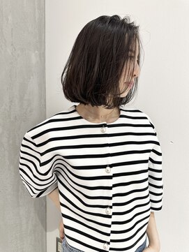 ヨーク(YOKE) YOKE 20代30代似合わせ大人ボブ前髪なし暗髪アッシュブラウン