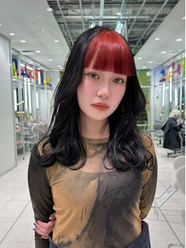 ノラ シンディ(NORA CYNDY) ケアブリーチ/前髪カラー/黒髪/レッド/赤髪/ダブルカラー