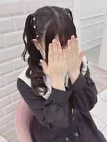 今人気の三つ編みハーフツイン＊まゆ