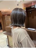 外ハネボブ×ハイライトカラー