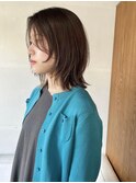 前髪長めのフェイスレイヤー/ナチュラルウルフ/くびれヘア