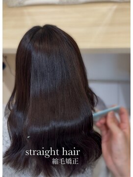 アッシュ 白楽店(Ash) カット+縮毛矯正