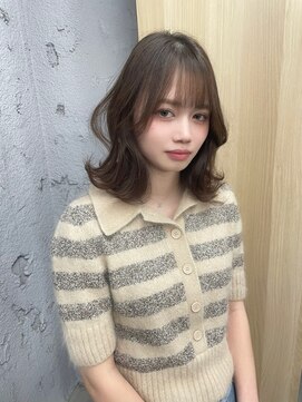 エン(en) くびれミディくびれヘアくびれレイヤーミディアムヘア