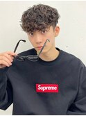 ダークアッシュ×刈り上げ韓国マッシュスペインカール O1