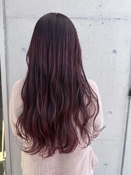 アチーブ ヘア デザイン(achieve hair design) 韓国ウェーブロングスタイル×レッドブラウンカラー20代30代