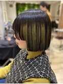 ボブカット×姫カット×デザインカラー