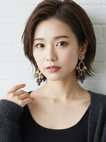 プラスエリマ 四日市(Plus Elima)&nbsp;ミディアムボブ×ダークベージュ