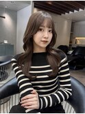 韓国レイヤーカット/くびれ巻き/前髪顔周り/セミディ[門前仲町]