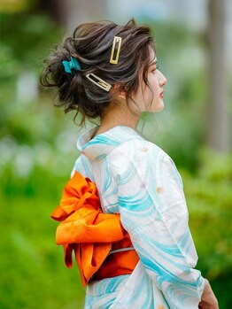 パスクアの写真/【梅田/大阪/堂島】浴衣レンタル（ヘアセット+着付込）¥10000～/持ち込み浴衣着付+ヘアセット¥5000～