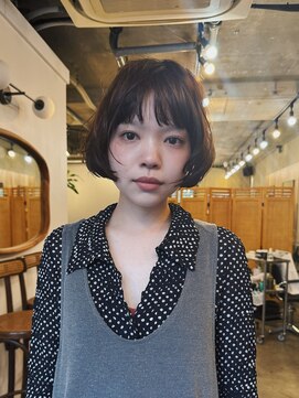 ヒュージ 表参道(huge) レイヤーボブ/ミニボブ/ニュアンスパーマ/顔周りカット/20代30代