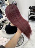 ミディアムヘア暗めカラー/デザインカラー/フェイスフレーミング