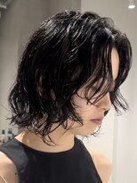 テクネ 天神大名(techne)&nbsp;天神大名顔周りレイヤーカットミディアムボブタッセルボブパーマ