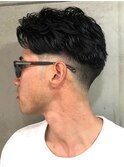 フェードカット スパイラルパーマ メンズショート 束感 【札幌】
