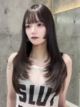 ロンドメリア 天神大名店(Lond Melia) 黒髪カタログ/オリーブグレー/ココアベージュ/小顔に見せるヘア