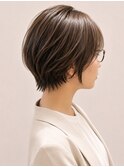 丸みショート/ハイライトカラー/白髪ぼかし/30代40代50代/小倉