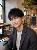 リバースセンターパートフェザーパーマニュアンスパーマ
