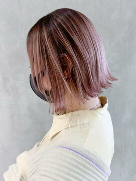 アイティー バイ アルバム 中野店(IT by ALBUM) ピンクグラデーション_エアリーミディショートパーマ_ba310501
