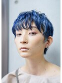 [hygea]ネイビーブルー　大人っぽいベリーショート[薬院/警固]