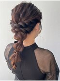 ツイスト  玉ねぎ   およばれヘアセット   エジリ