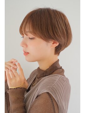ガリカ 横浜(Gallica) 大人可愛いワンカールミディアムボブ似合わせ耳かけショート