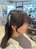 結んでも下ろしても可愛い顔まわり