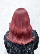 デミヘアー(Demi hair)&nbsp;透け感カシスピンクカラー×ゆるふわウェーブ