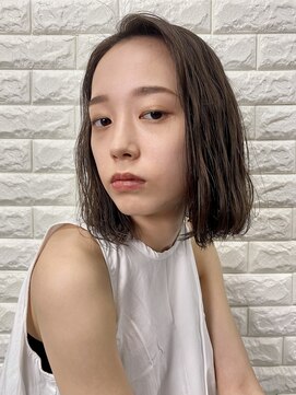 ピークアブー アヴェダ アトレ恵比寿(PEEK-A-BOO AVEDA) 切りっぱなしボブ　こっくりベージュ　20代30代40代