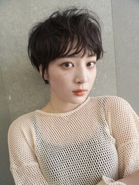 ロンド パルティール 大宮(Lond partir) カールセミディシアカラー姫カットダークアッシュショート