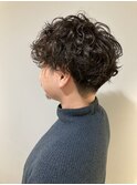メンズシャドウパーマ刈上げマッシュベース2ブロック赤羽美容室