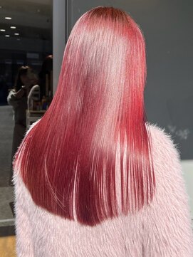 ナカオコアフュール(NAKAO COIFFURE) チェリーピンク ハイトーン ダメージレスカラー 髪質改善