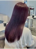 レッドブラウン / ブリーチなしカラー / うる艶ミディ