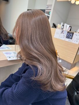 アリープアウル(ALEAP owl) ダブルカラー/ライトベージュ/透明感カラー/レイヤーカット