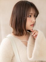 カバーヘア ブリス 北浦和(COVER HAIR bliss)&nbsp;ココアブラウン切りっぱなしボブクラゲヘアーY北浦和30代40代