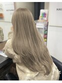 ミルクティーカラーレイヤーカット