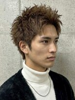 ヘッドストック 大和八木店(HEAD STOCK) メンズスパイキーショートパーマブラウンアクティブショート