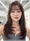 ★茗荷谷レイヤーカット韓国ダブルカラー顔周り前髪カット