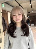 ダブルカラー＆ブリーチ/ルーツカラー/ホワイトベージュブラウン