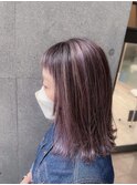白髪ぼかしハイライト40代【藤沢】ほんのりピンク