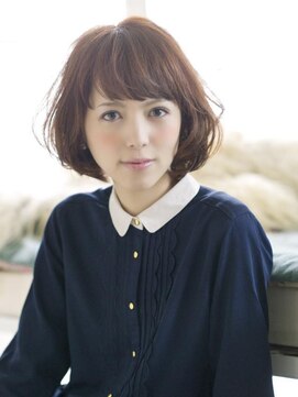 ロンド 銀座(Lond) 【Lond】ヌーディーカラーでフレンチガーリーゆるふわ耳かけボブ