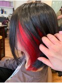 インナーカラービビッドレッド